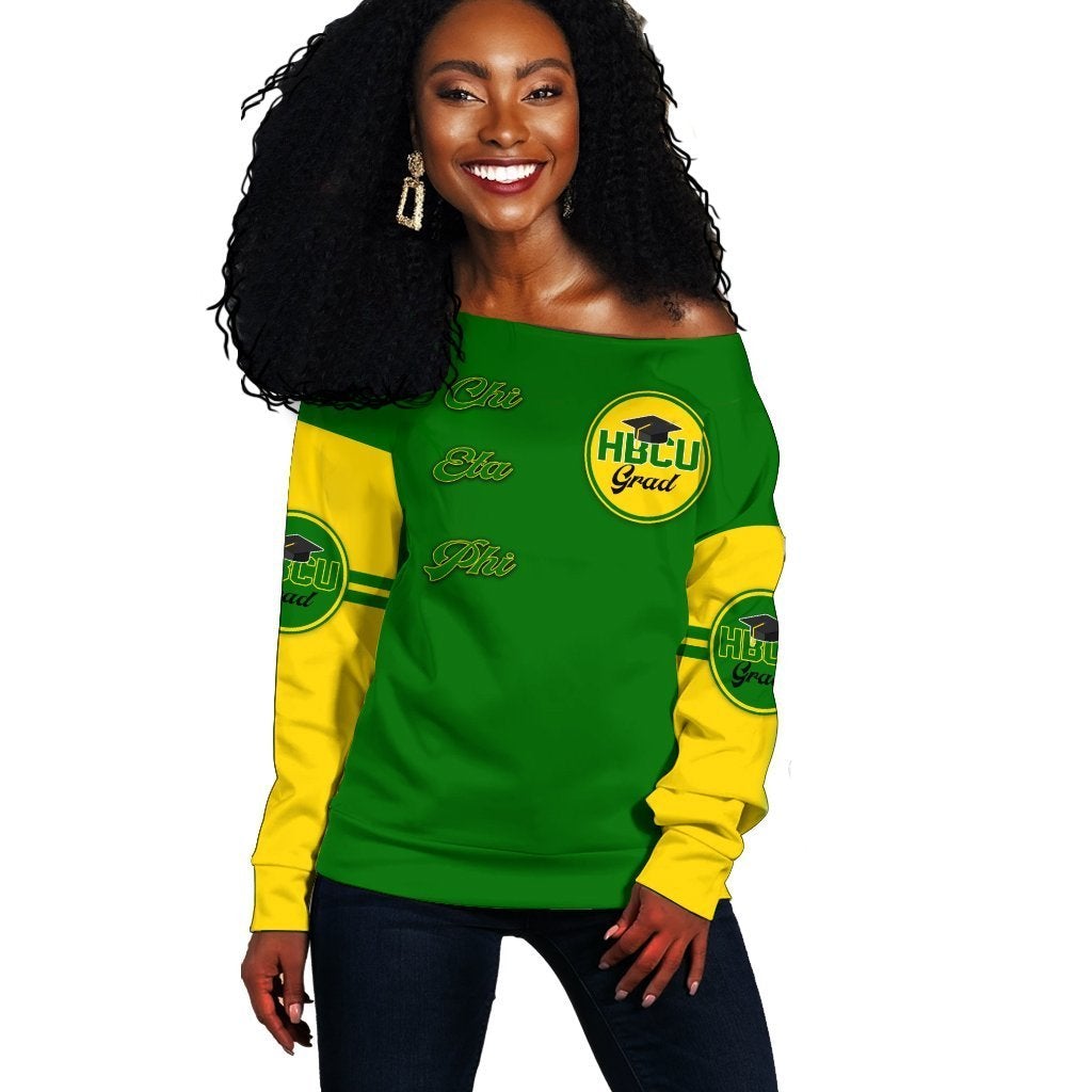 Wonder Print Shop Sweatshirt – Chi Eta Phi Hbcu Grad Off Shoulder