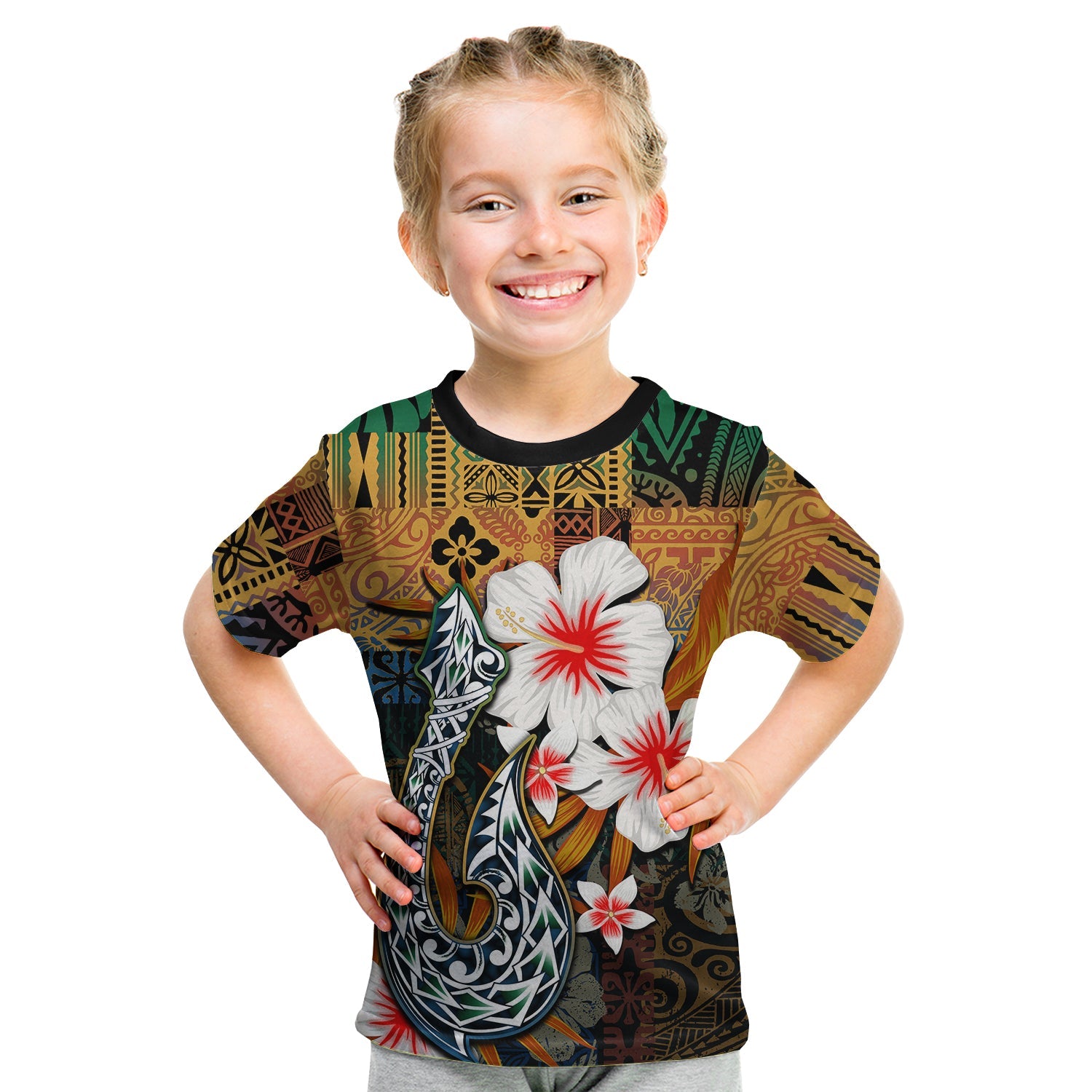 Hawaiian Fish Hook T Shirt Kid Style Ha53119