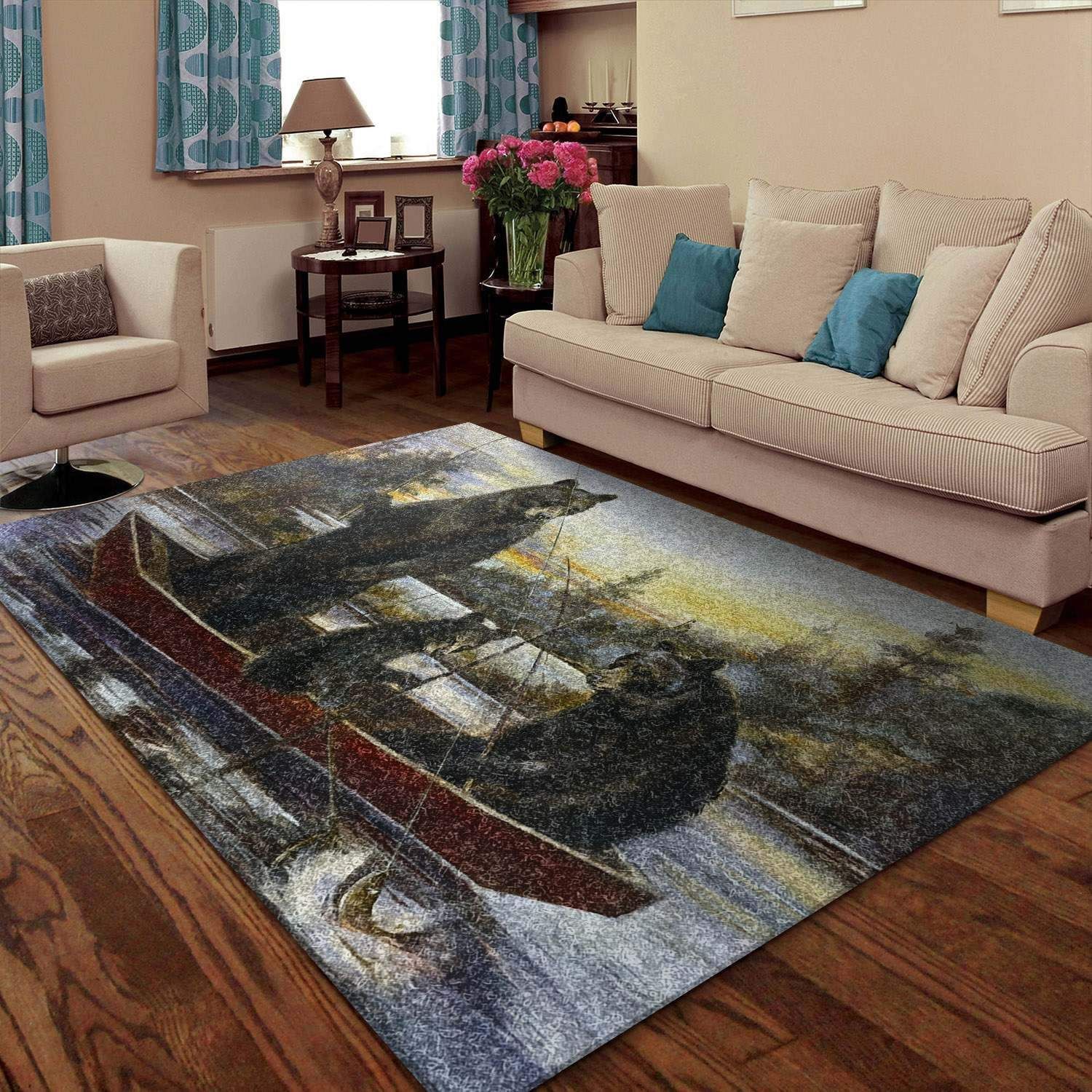 Bear Fishing Limited Edition  Sku 263370 Rug