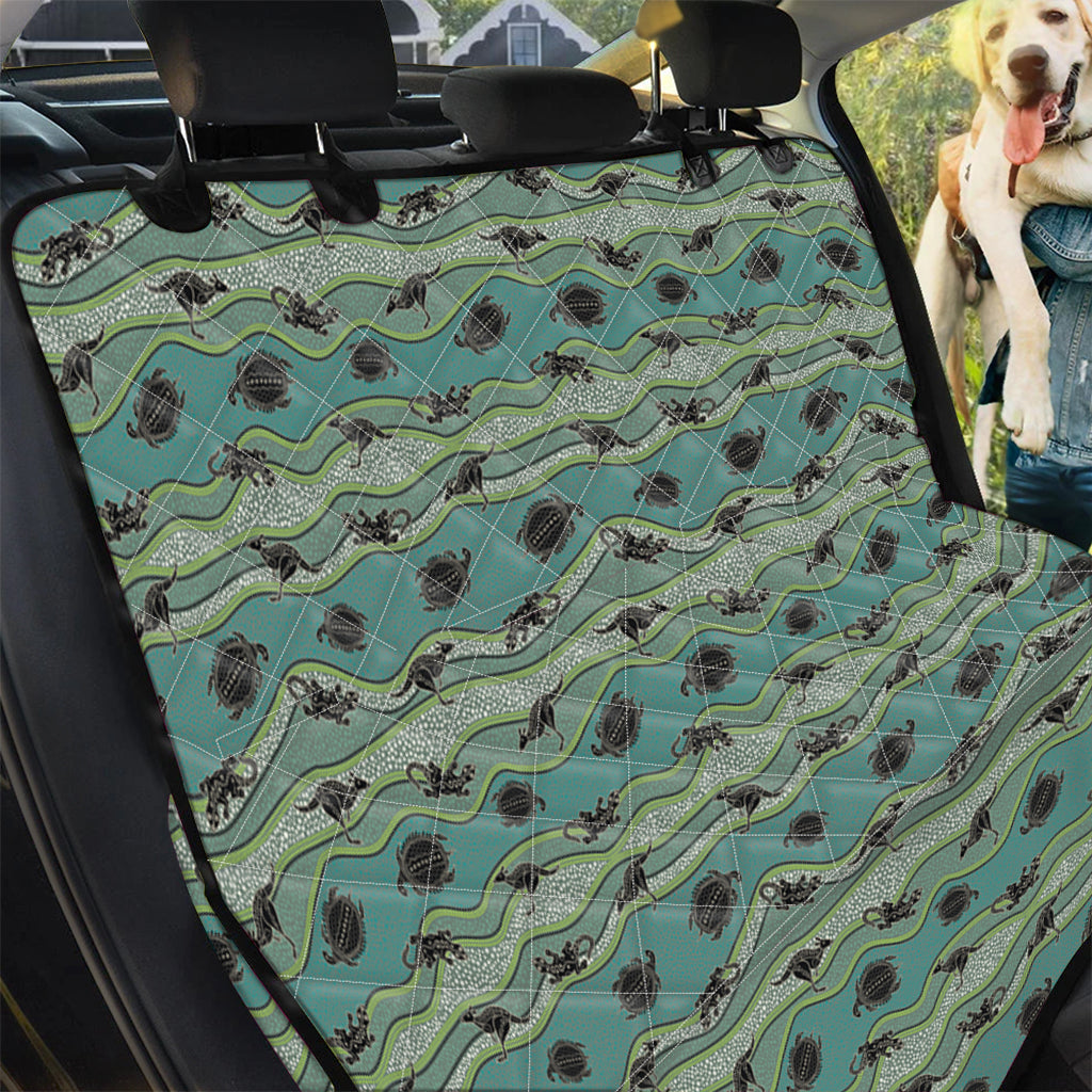 Aboriginal Animals Pattern Print Pet Car Back Seat Cover