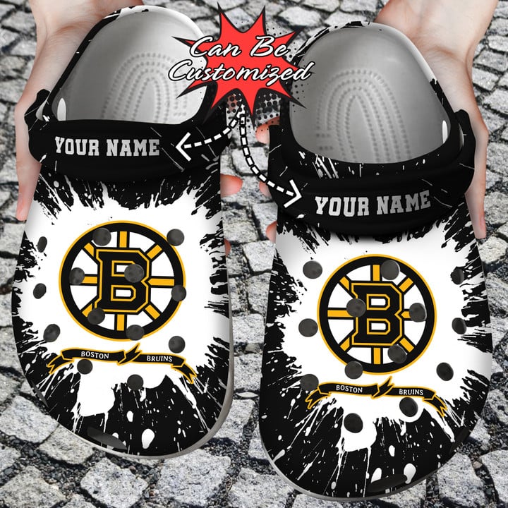 Hockey Crocss – Personalized Boston Bruins Team Clog Shoes