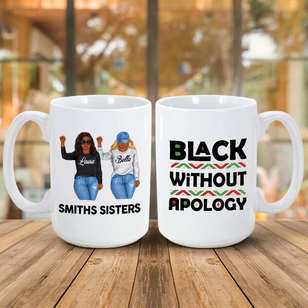 Personalized Black Power Woman Mug