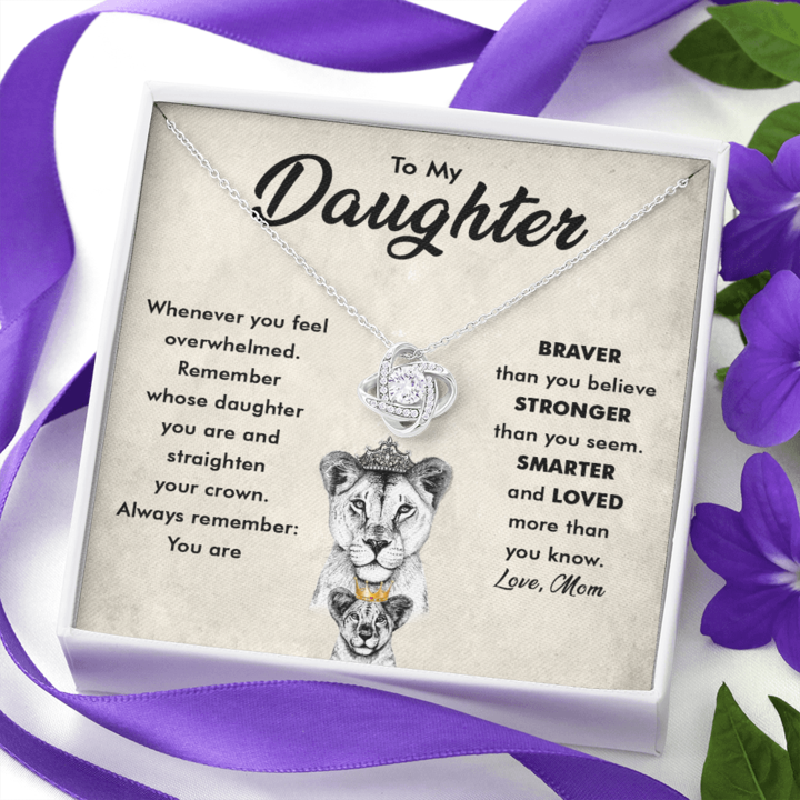 To My Daughter Necklace From Mom, Mom To Daughter Necklace Gift, Birthday Graduation Gift For Her Girls Women