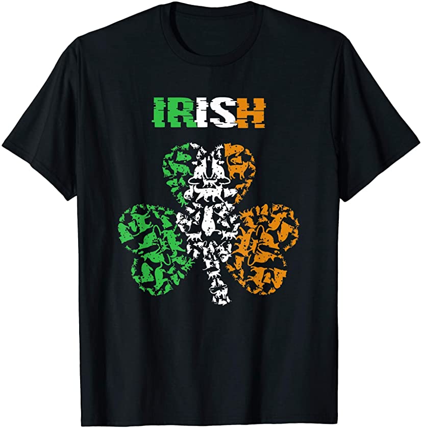 St Patricks Day shamrock Cute Cat kids boys men Kitten Lover T-Shirt