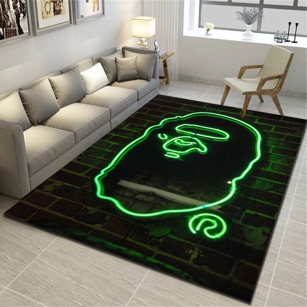 Bape Logo Rug, Living Room Bedroom Carpet, Floor Mat