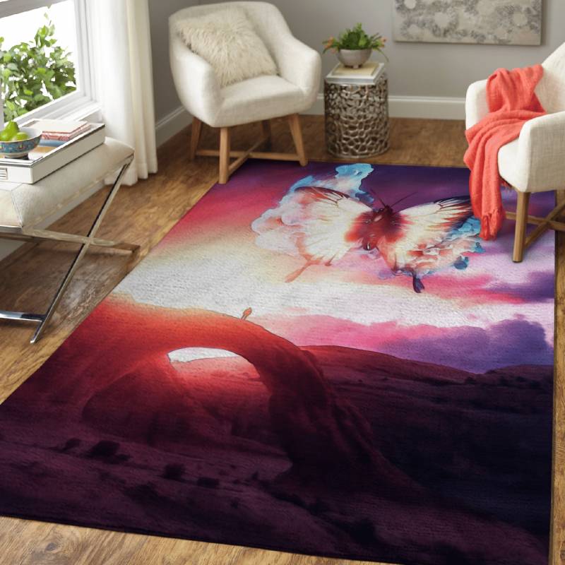 Surreal butterfly – Animals Area Rug Carpet