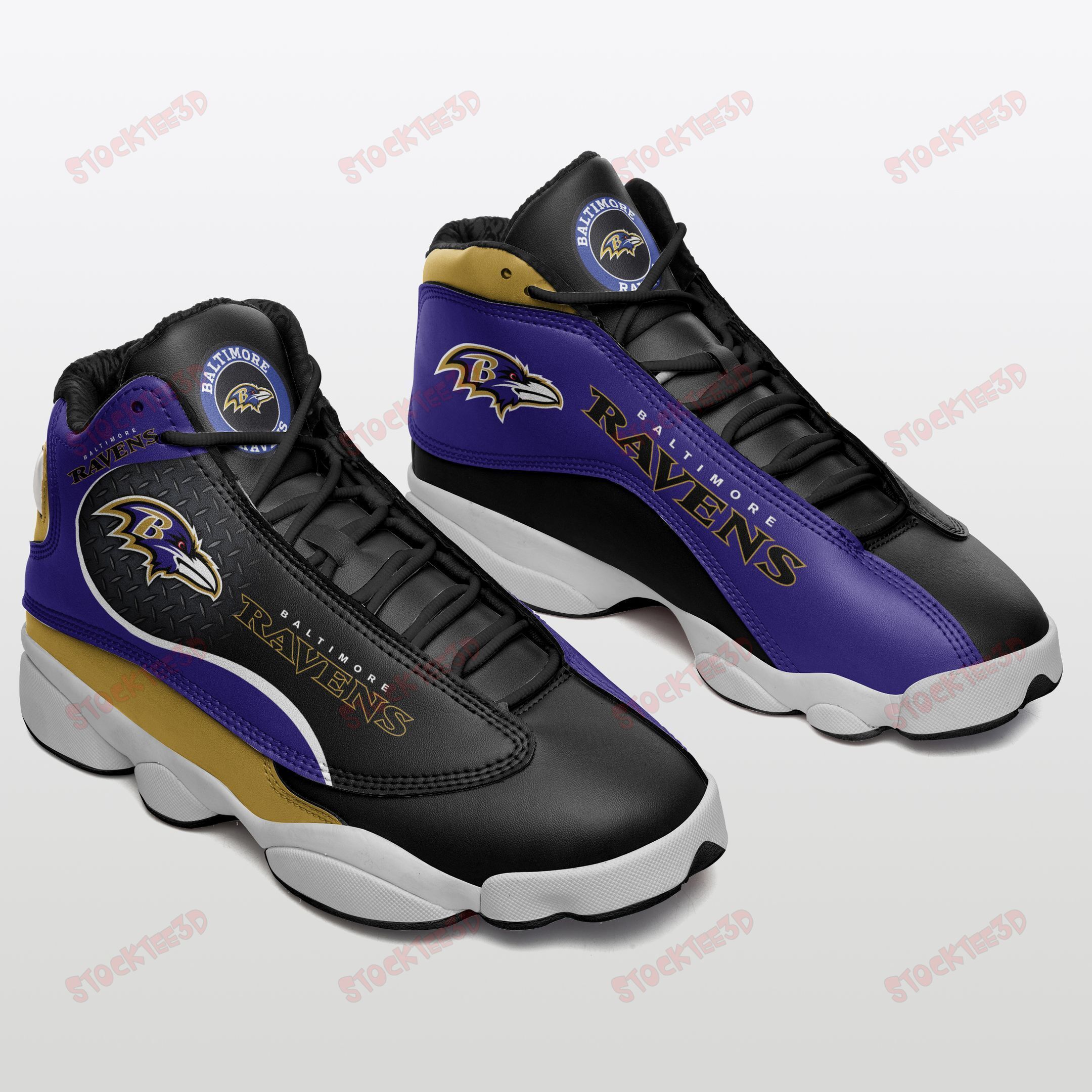 Baltimore Ravens Air Jd13 Sneakers 456