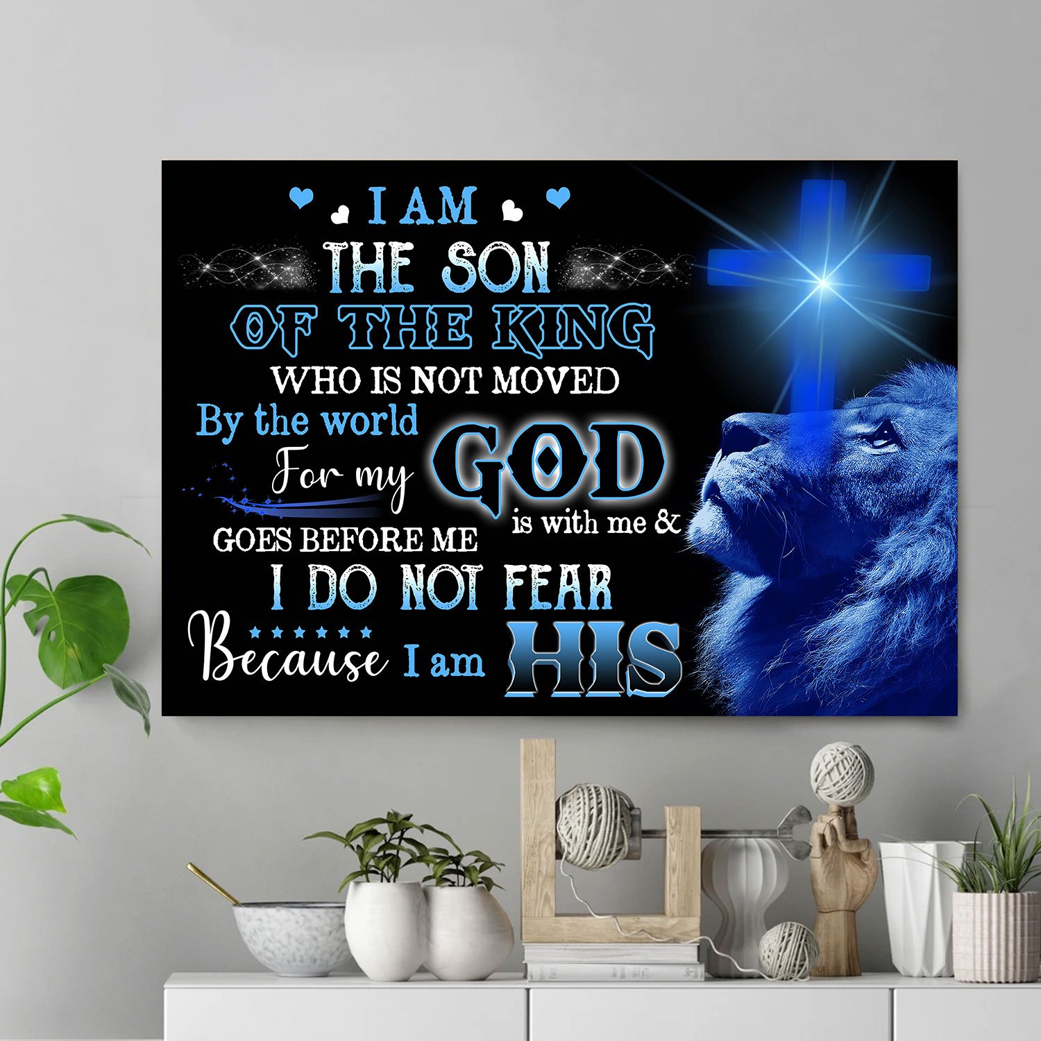 Awesome Family Gift – God – Lion – I Am The Son Of The King Poster