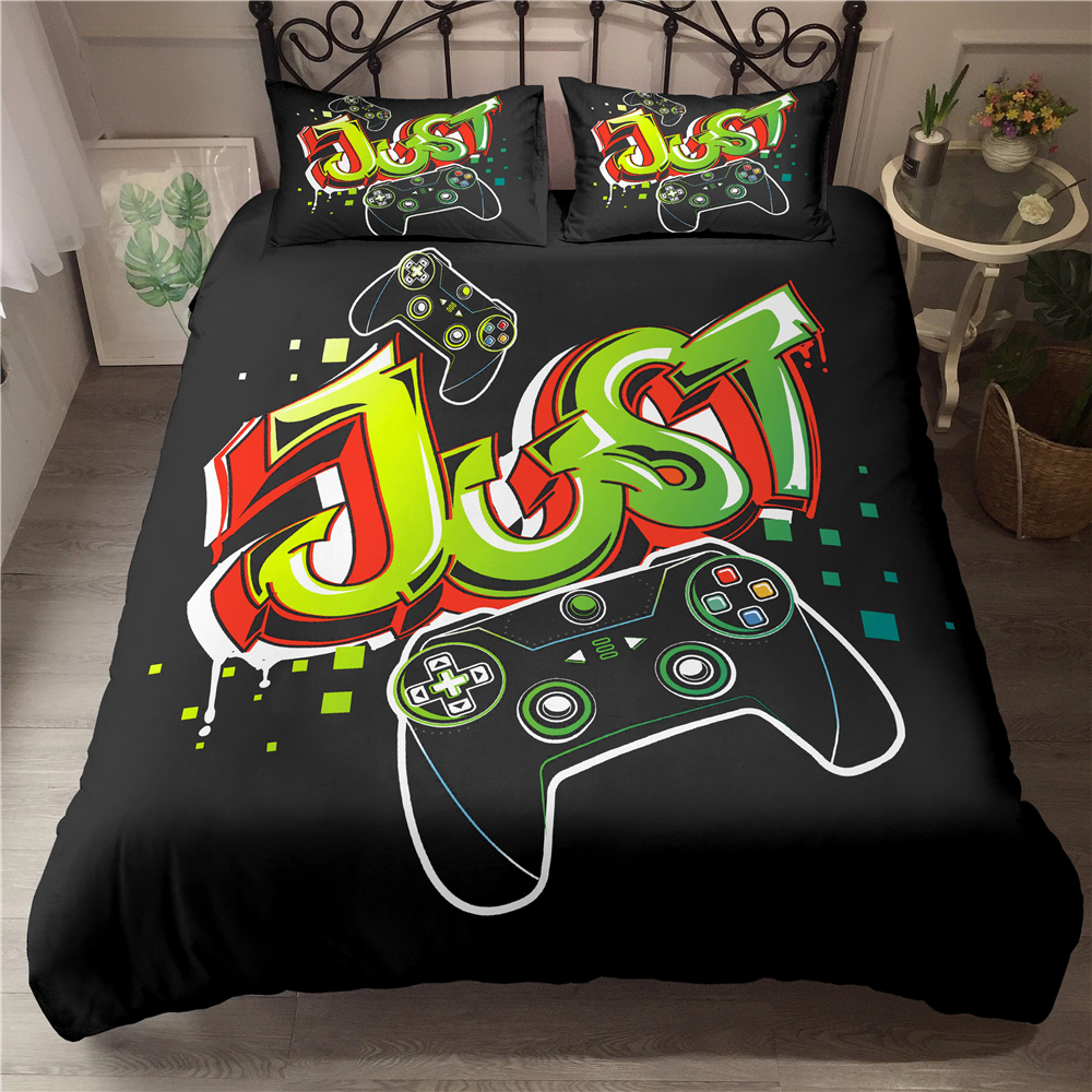 Cartoon 3D Print Bedding Set Unisex Teens Gamepad Queen King Single Duvet Cover With Pillowcase Bedclothes Home Decor