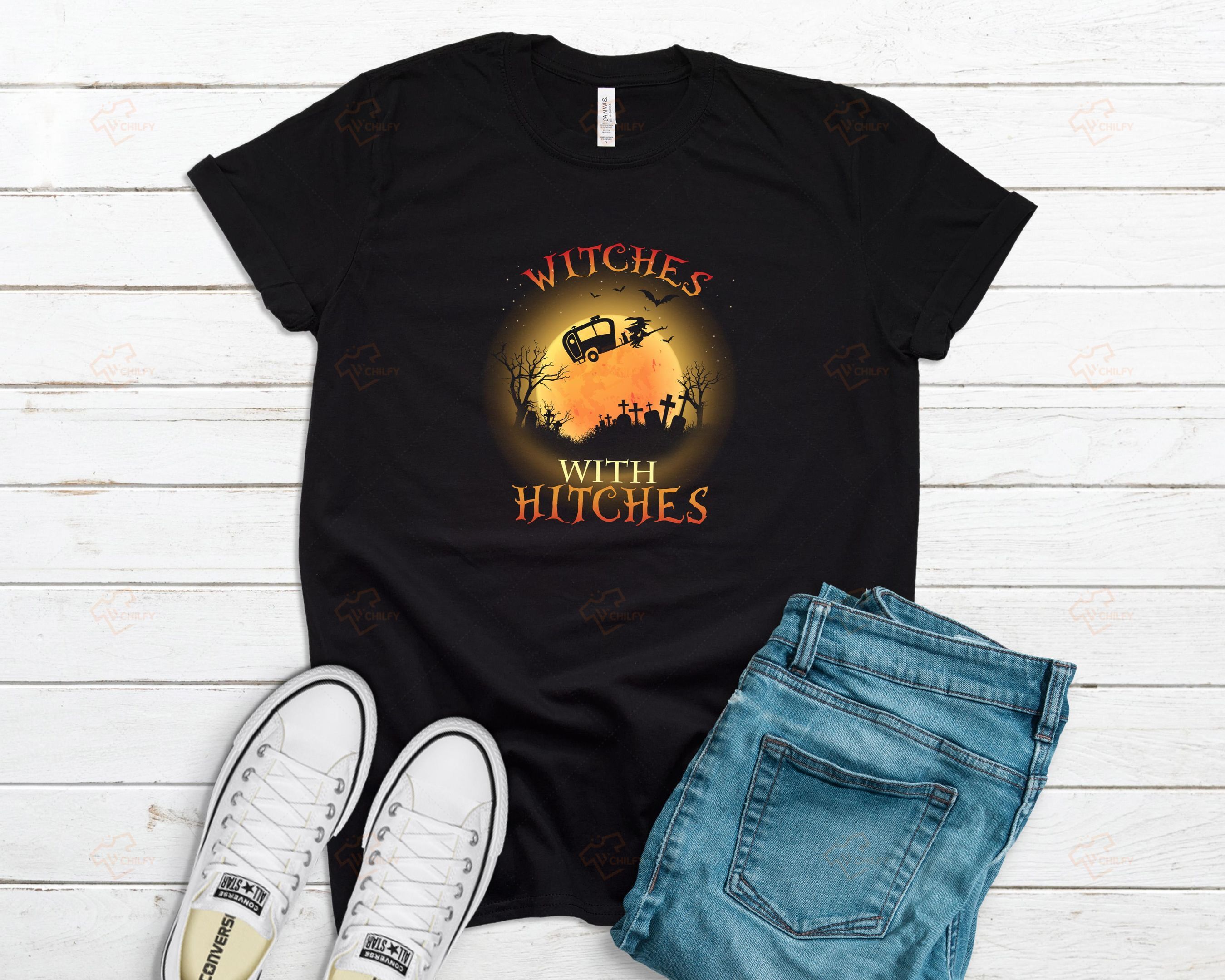Witches With Hitches Shirt, Funny Halloween Shirt, Halloween Costume, Halloween Unisex Tshirt