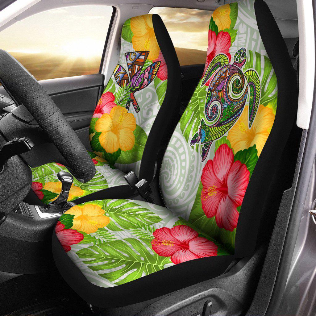 American Samoa Polo Shirt Fall In The Wave Polynesian Car Seat Cover