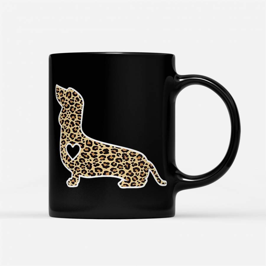 Dachshund Leopard – Black Mug