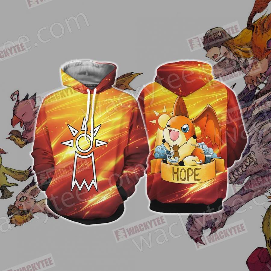 Digimon – The Crest Of Hope Unisex 3D Hoodie