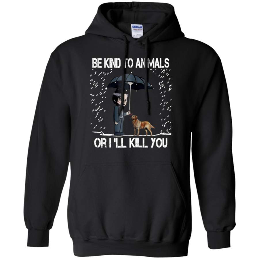 AGR John Be Kind to Animals I’ll Kill You Wick Hoodie