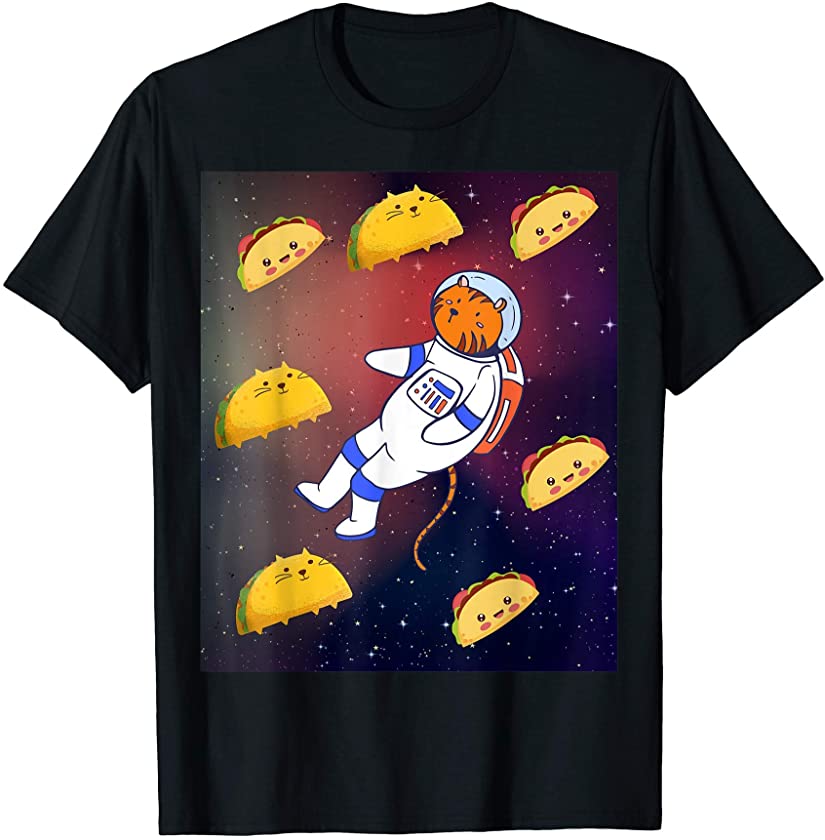 Astronaut Space Cat Taco Pizza Burger Kitten Pet Animal T-Shirt