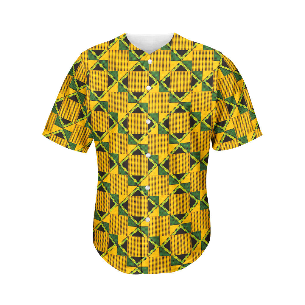 Kente Ethnic Pattern Print Men’S Baseball Jersey 3D Print