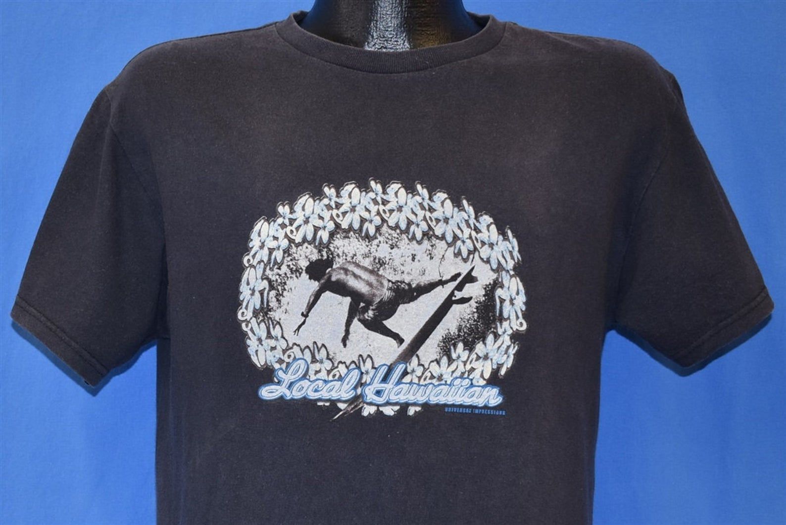 90S Local Hawaiian Surfer Plumeria Flower T-Shirt