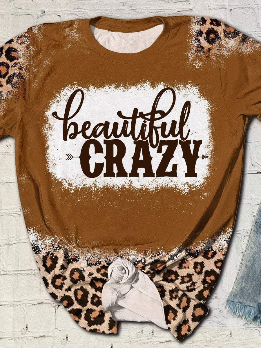 Gray Beautiful Crazy Leopard 3D Tshirt Hoodie Long-Sleeve Gift For Men Women