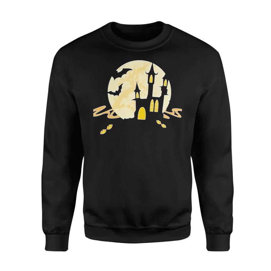 House And Moon In The Halloween Night Halloween Sweatshirt