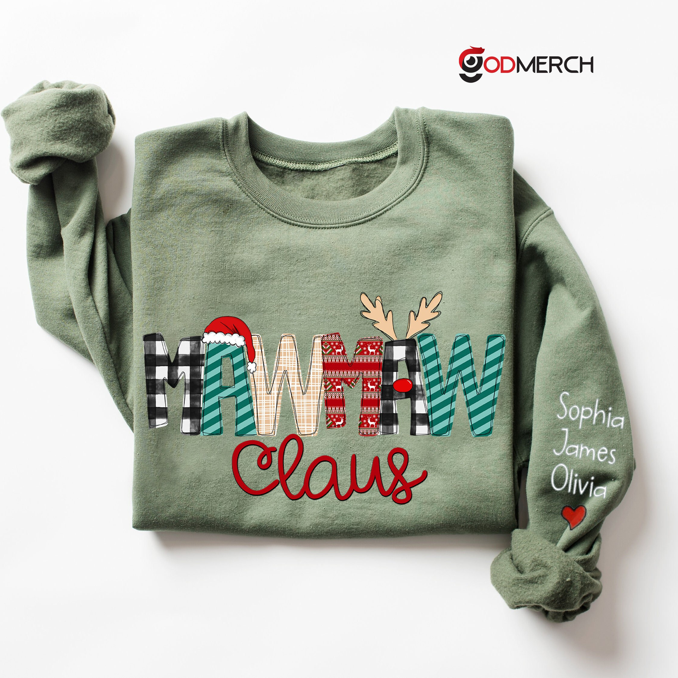 Custom Mawmaw Claus Sweatshirt, Christmas Mawmaw Gifts, Xmas Mawmaw Sweater, Custom Mawmaw Sweatshirt, Gifts For Mawmaw