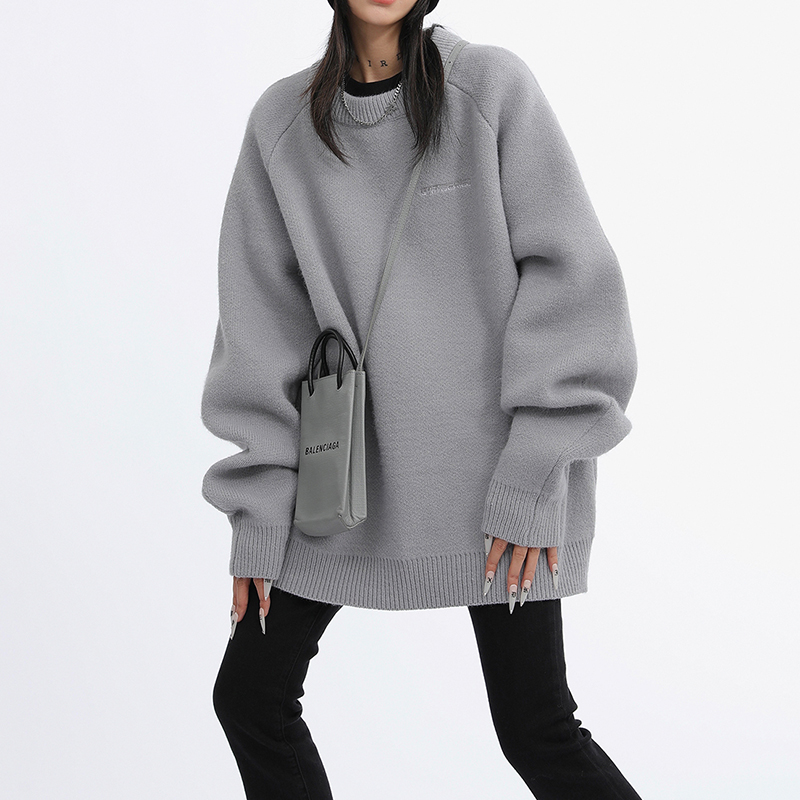 Yitimoky Women No Hat Pullover Fleece Loose Solid Sweatshirts Y2k Casual Oversize Female Clouthing Vintage Pullover Ulzzang Chic alx