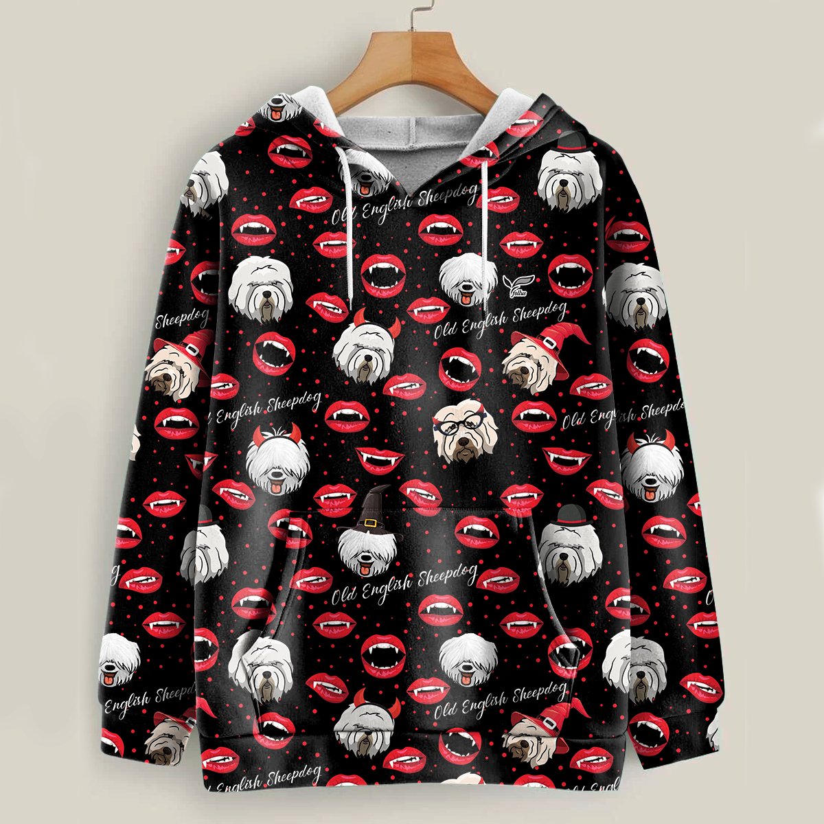 Baby Come Here – Old English Sheepdog Halloween Hoodie