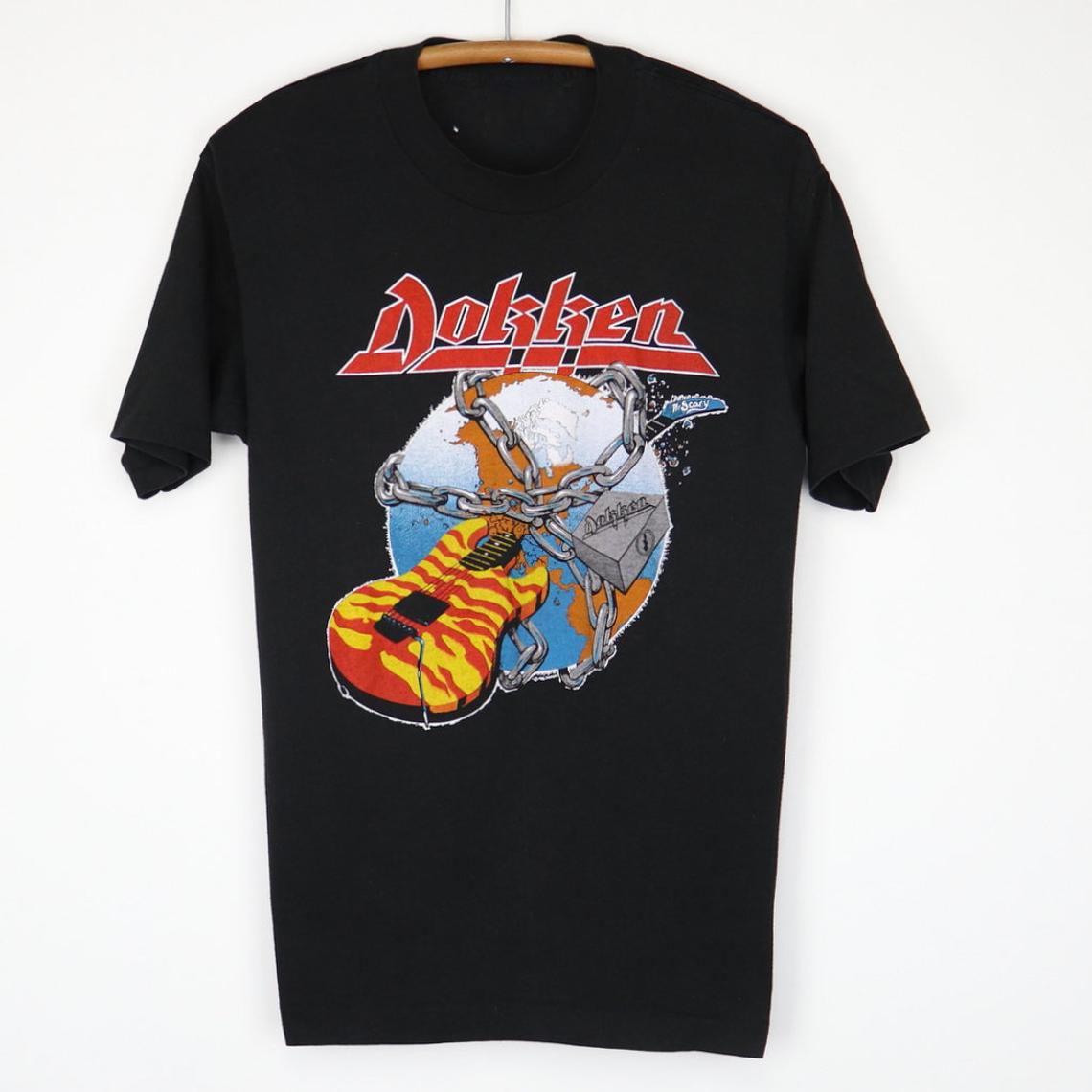 Vintage! 80s Dokken Rokken With Dokken T-shirt Tee Men Size S-5XL