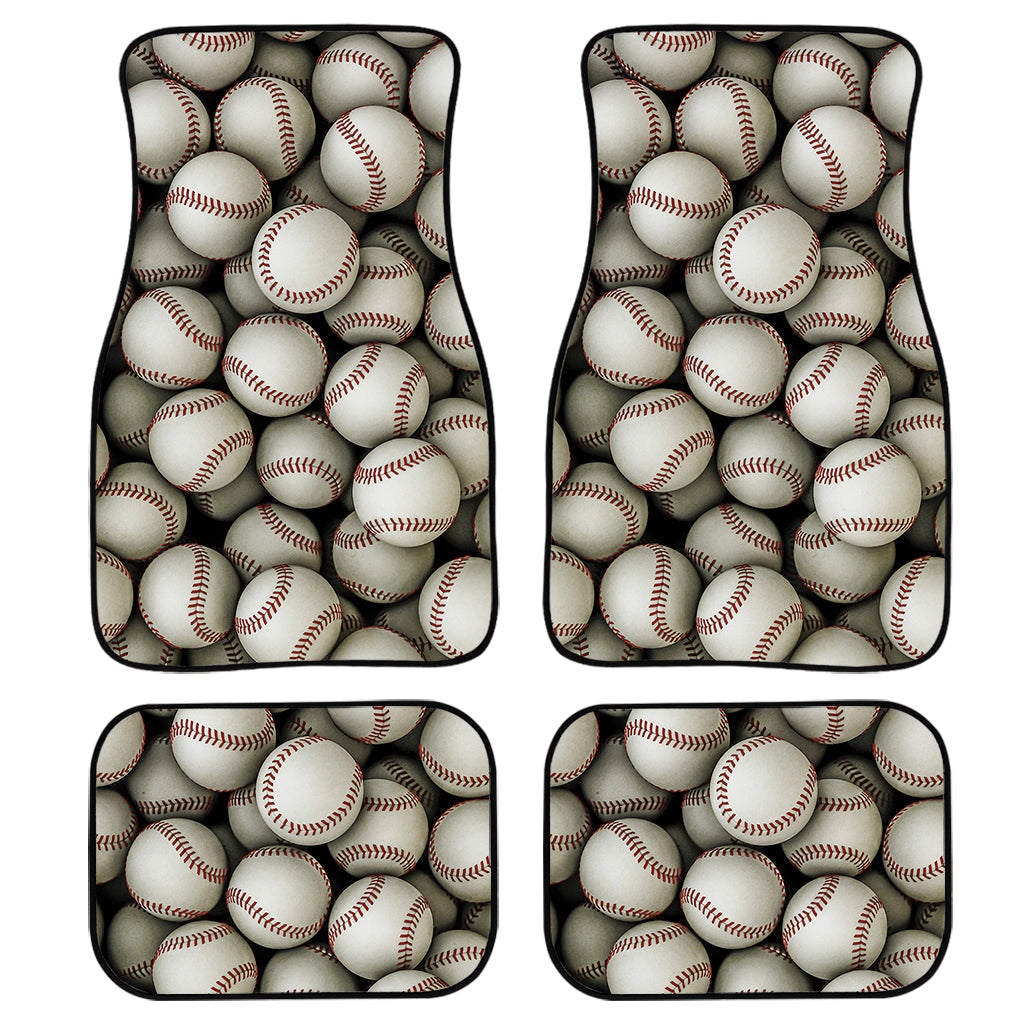 Baseballs 3D Print Front And Back Car Floor Mats, Front Car Mat