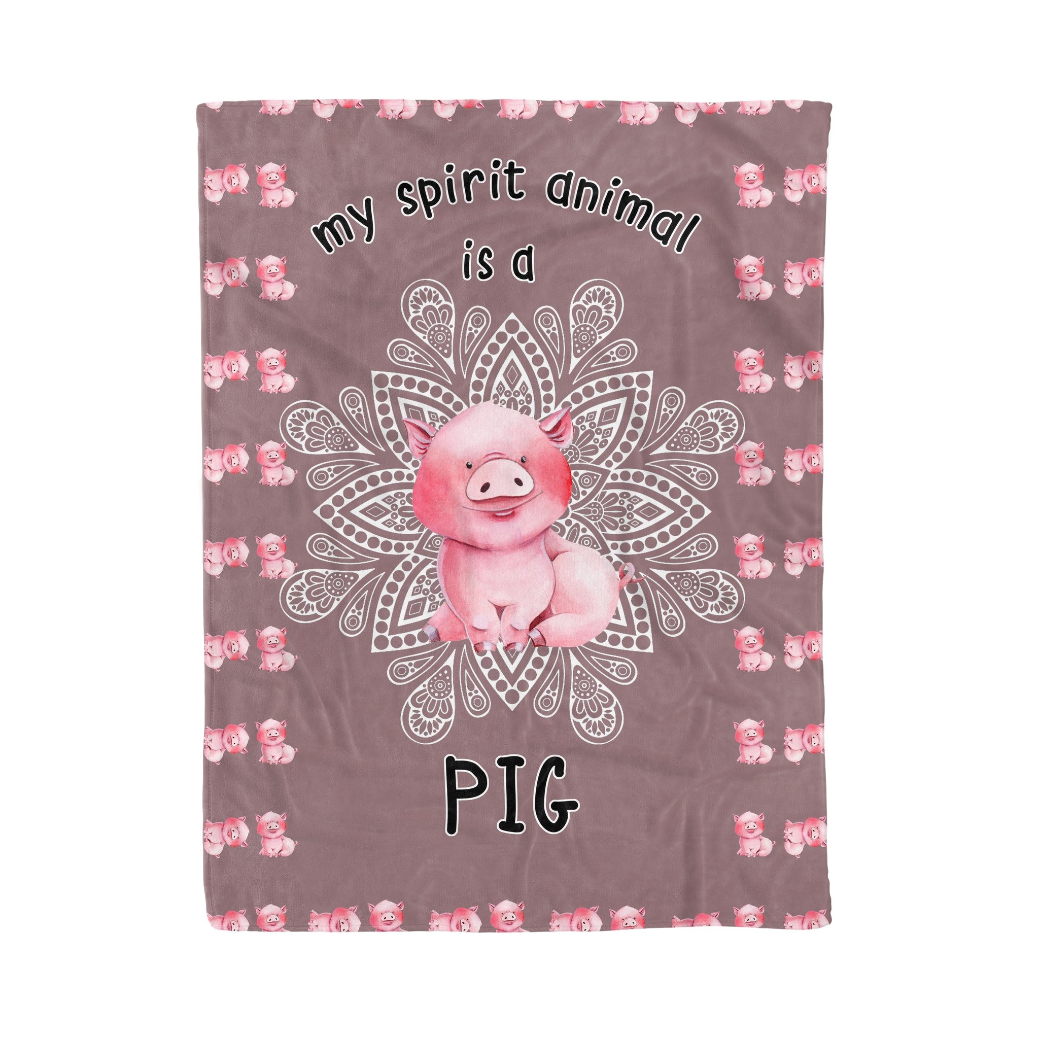 Spirit animal pig – Fleece Blanket, Gift for you, gift for her, gift for him, gift for Pig lover