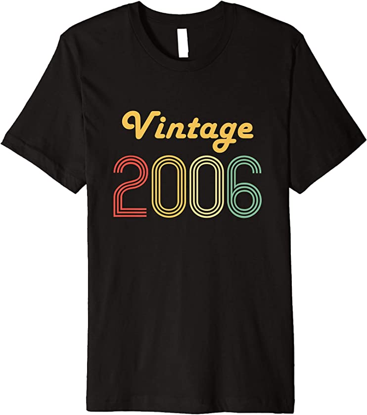 15th Birthday Gift Boys girl Teen 15 Year Old Vintage 2006 Premium T-Shirt