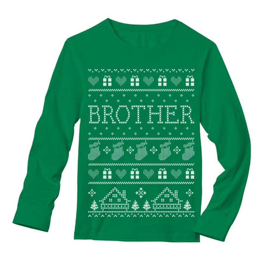 Brother Ugly Christmas Sweater Long Sleeve T-Shirt