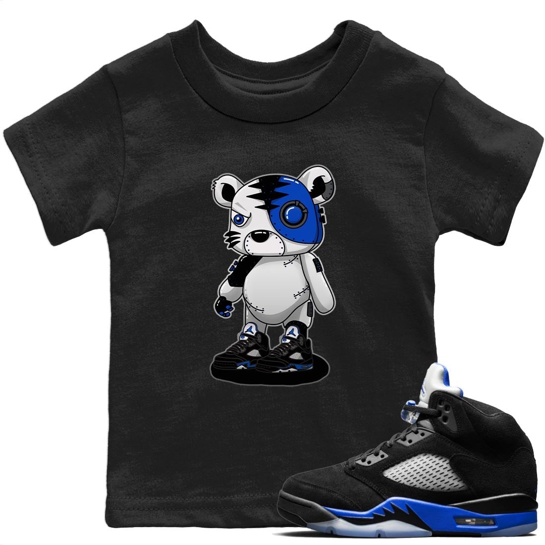 Cyborg Tiger T-Shirt – Air Jordan 5 Racer Blue Baby & Youth