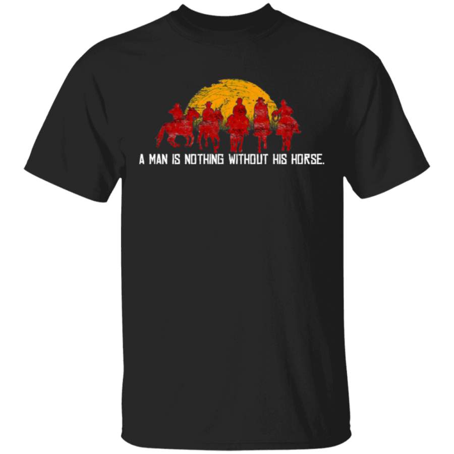 Red Horse Sunset T-Shirt – Nothing Without Horse, Redemption of the West