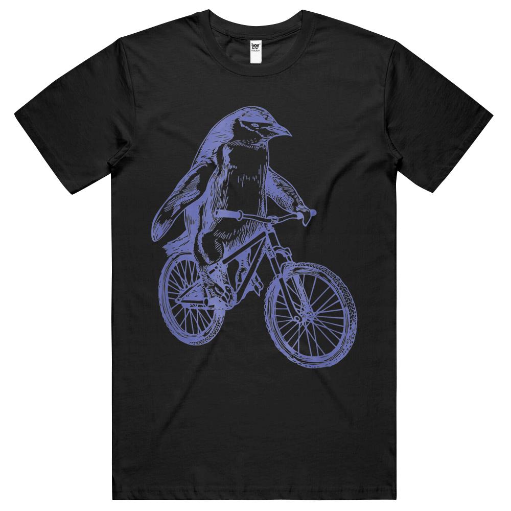 Seembo Penguin Cycling Bicycle Bicycling Biker Biking Bike T Shirts