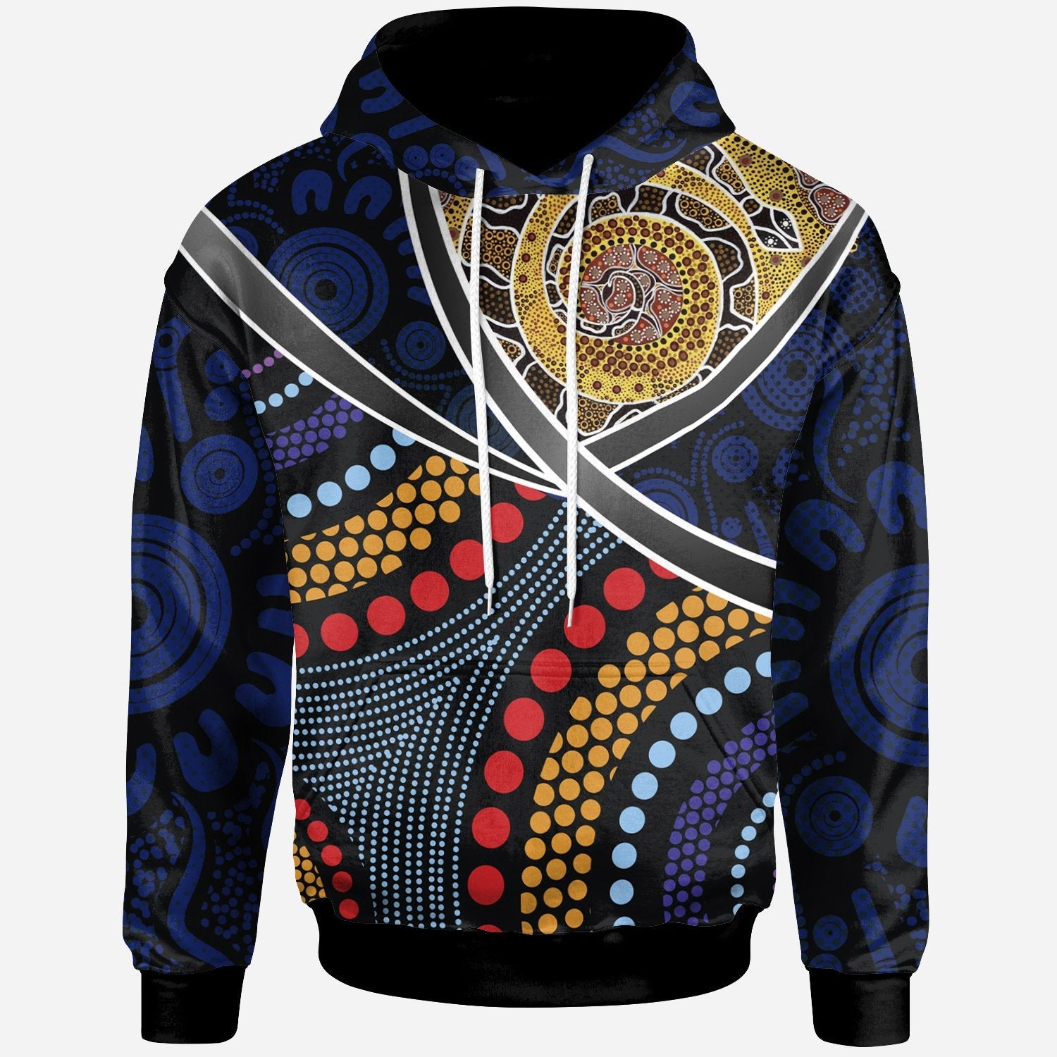 Australia Hoodie – Aboriginal Dot Panting Art With Snake – BRANDAX