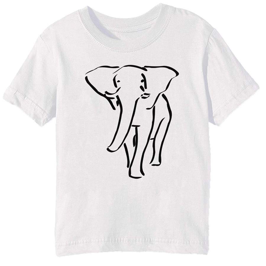 Summer T-Shirts,Elephant T-Shirt White O-Neck Short Sleeved T Shirt Summer Fashion Loose Funny Tee Shirt For Men ,Men’S Fashion T-Shirt