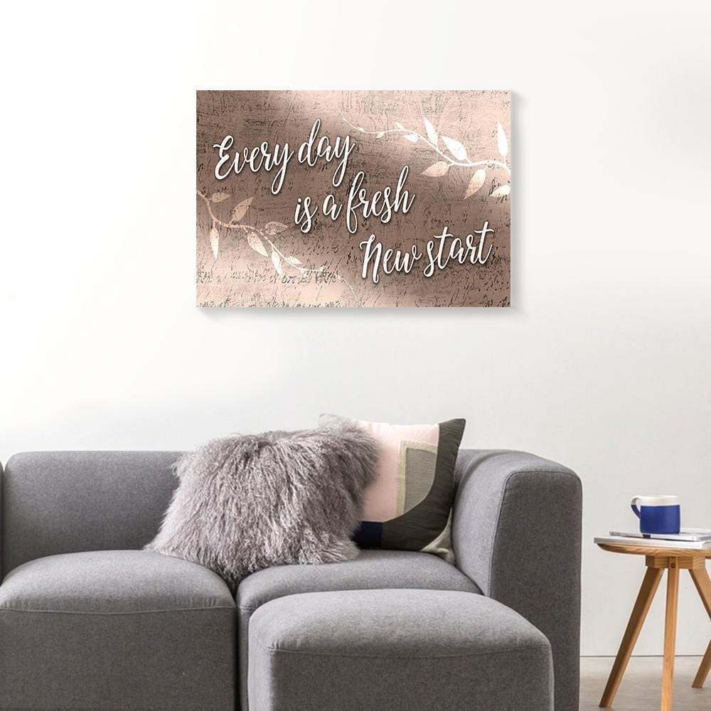 Canvas Prints Every Day Is A Fresh New Start Vintage Home Wall Art Canvas Wall Art Home Decoration