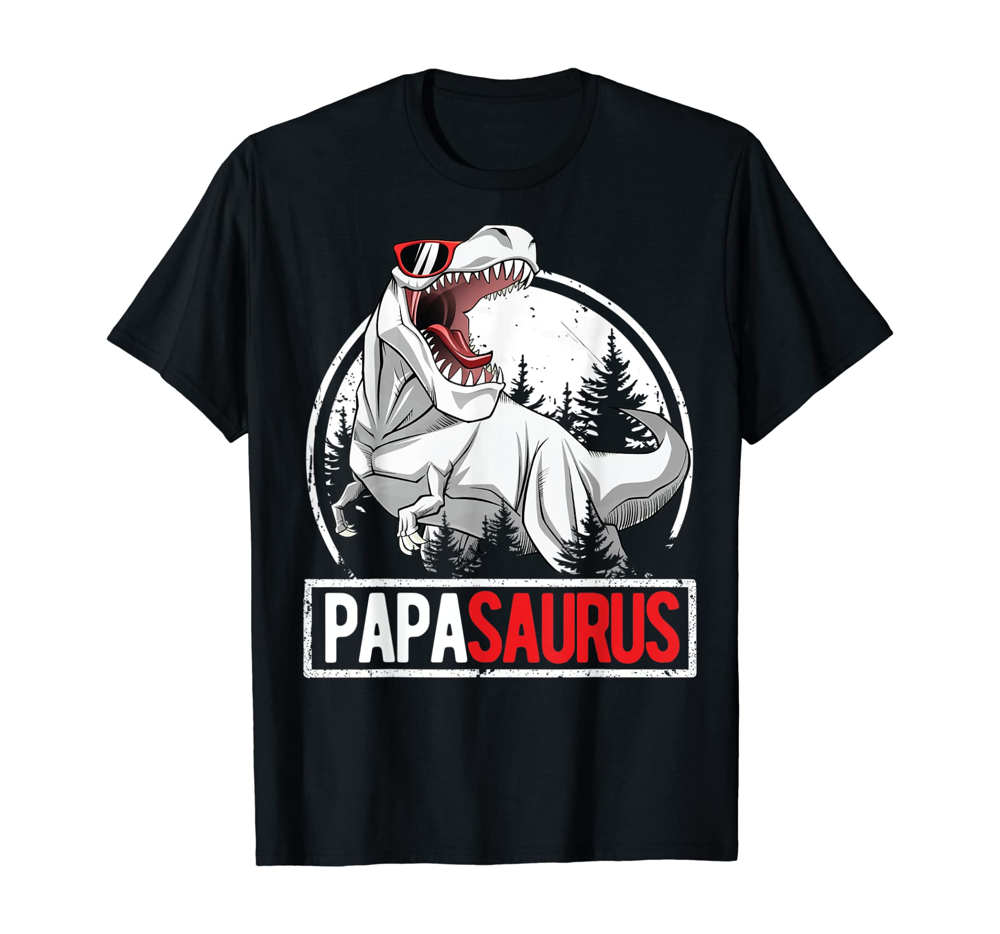 Mens PapaSaurus Shirt Men Papa Saurus T-Rex Birthday Party Dad