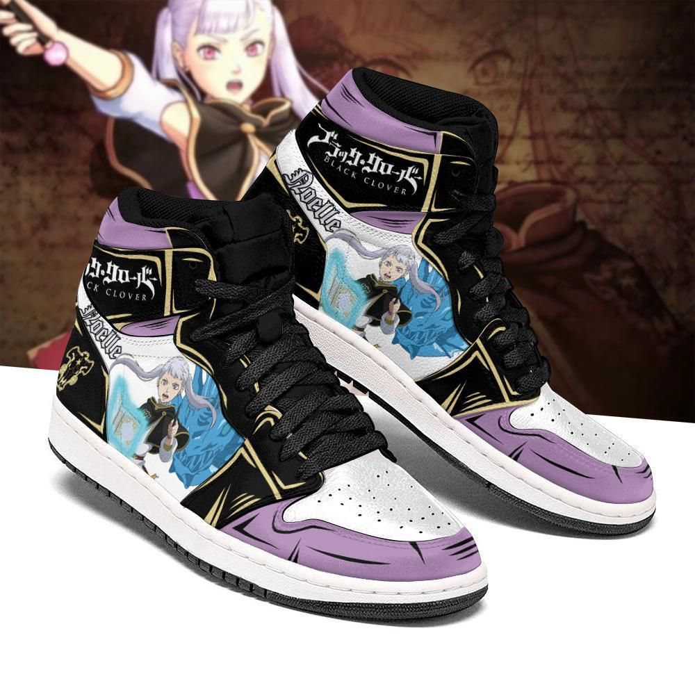 Black Bull Noelle Silva Black Clover Anime Air Jordan Shoes Sport Sneakers