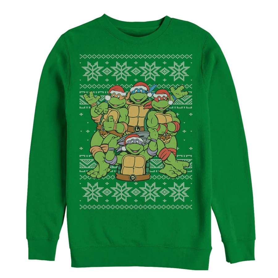 Teenage Mutant Ninja Turtles Men’s Ugly Christmas Sweater  Sweatshirt