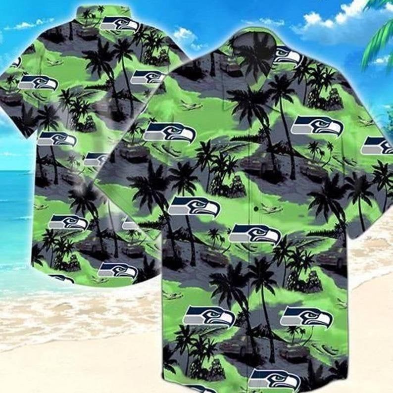 Seahawks Green Gray Unique Design Hawaii Shirt Ha110488