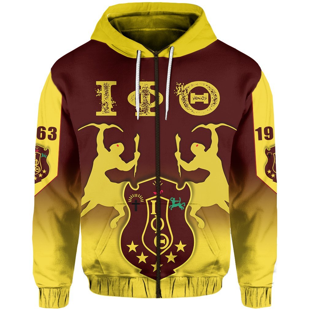 Iota Phi Theta  Zip Hoodie With Centaur Lt13