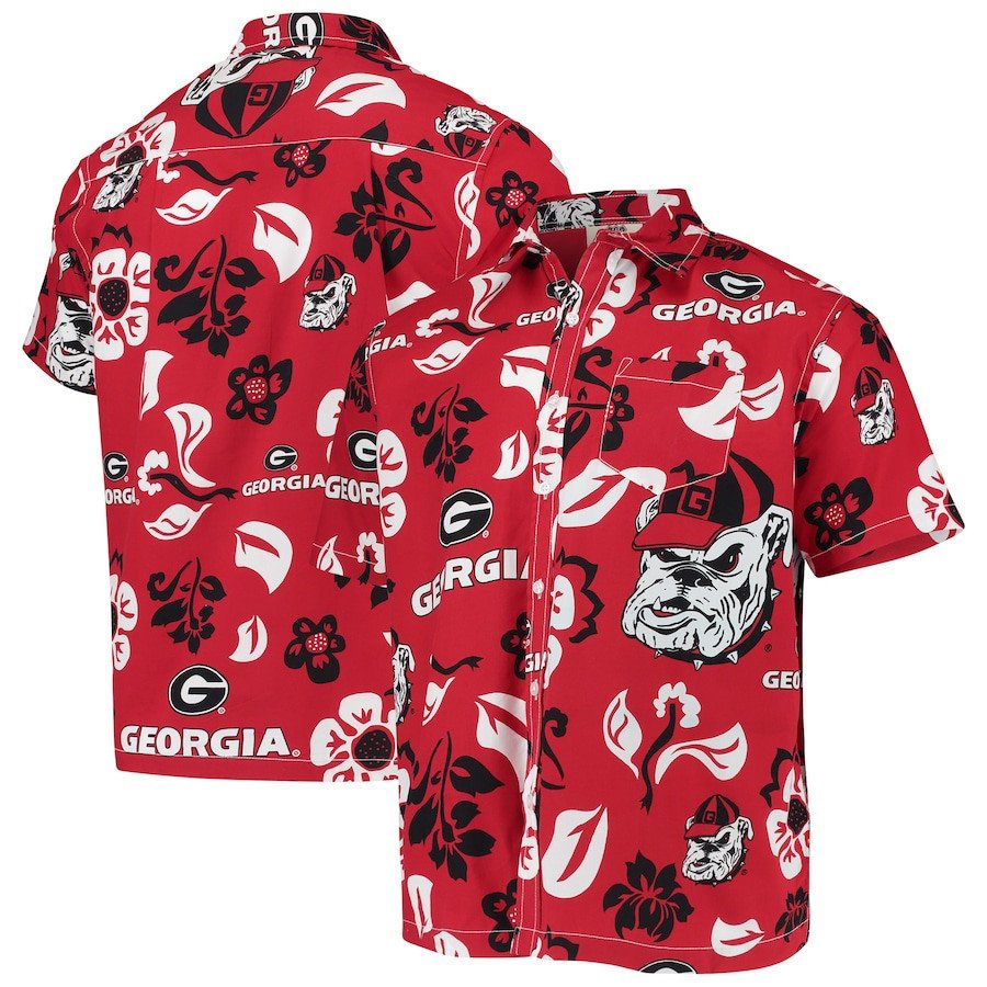 Georgia Bulldogs Red Hawaii Hawaii Shirt Ha24746