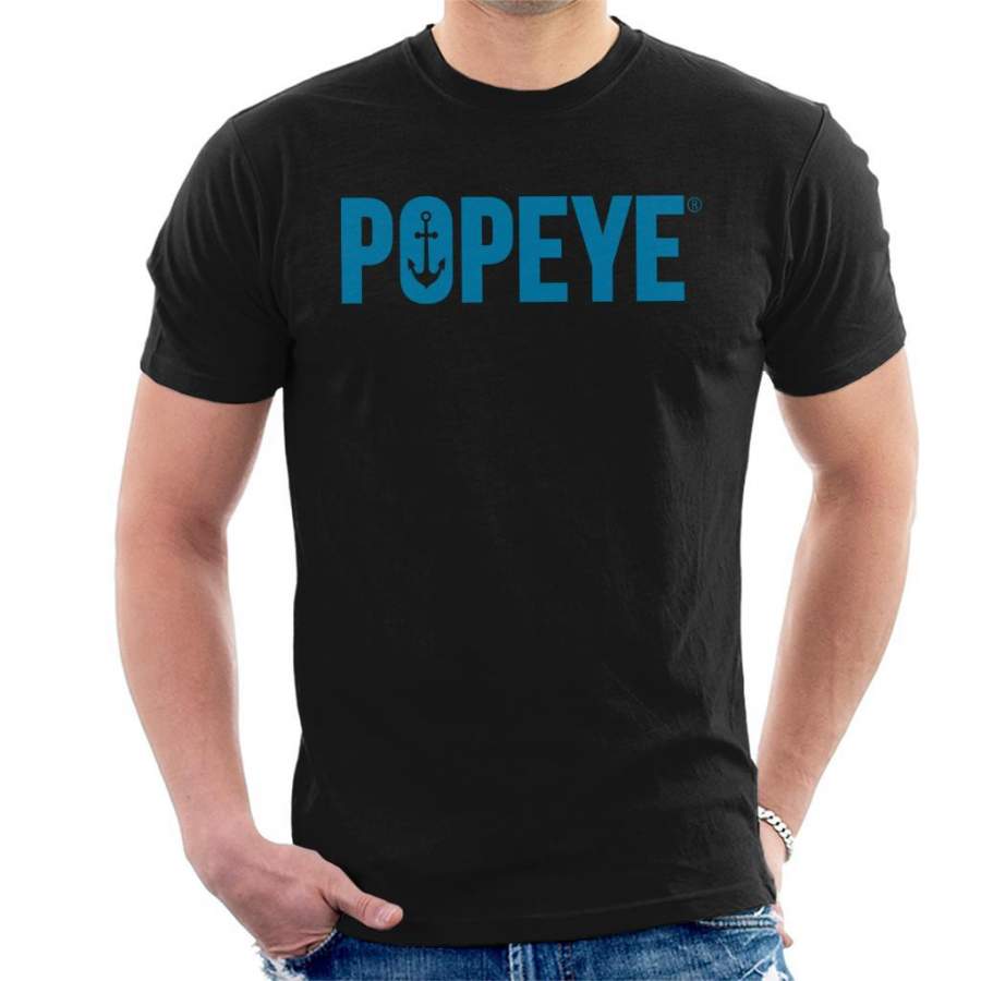 Popeye Anchor Text Men’s T-Shirt