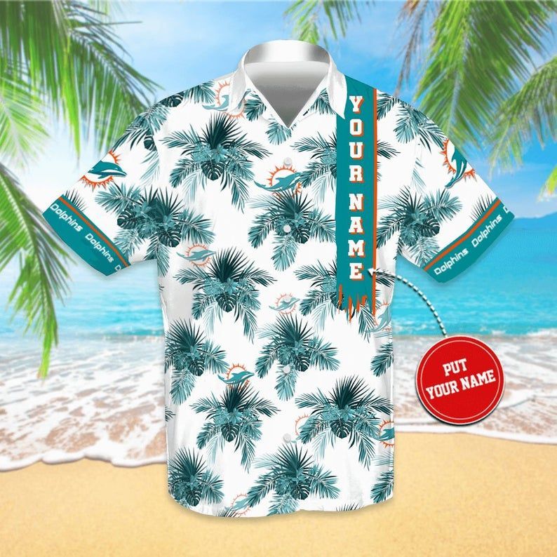 Zokastore Miami Dolphins Hawaiian Shirt Unisex 3D All Over Printed – Dff301