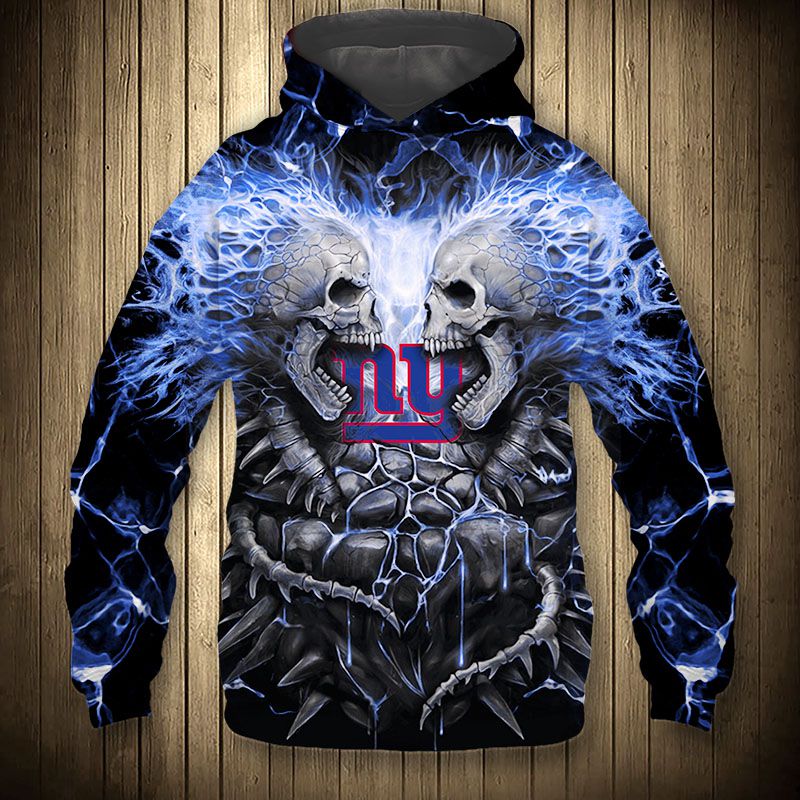 Electric New York Giants Skull Hoodies – Halloween Hoodie