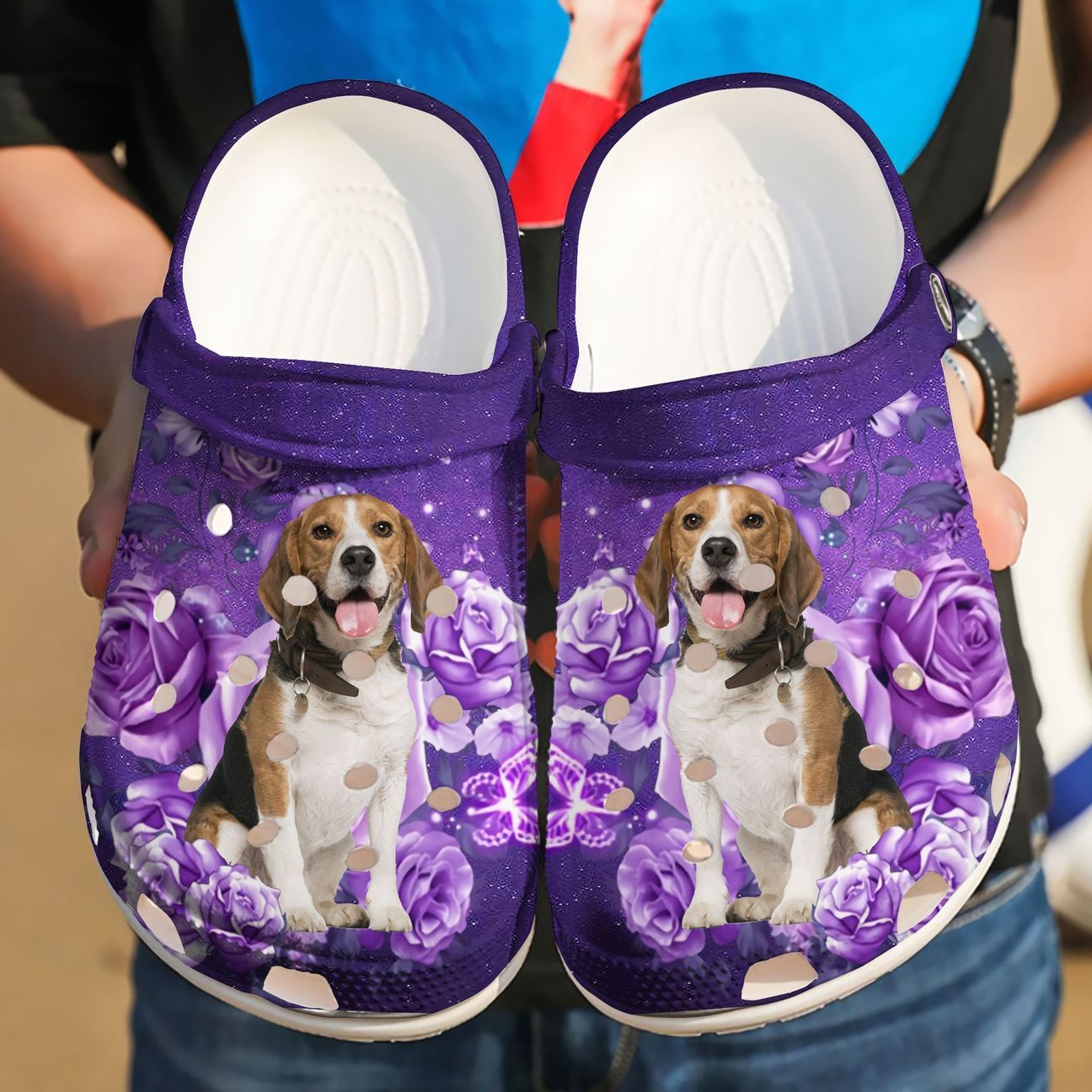 Beagle Personalized Clog, Custom Name, Text Just A Girl Who Loves Beagle, Fashion Style For Women, Men, Kid, Print 3D