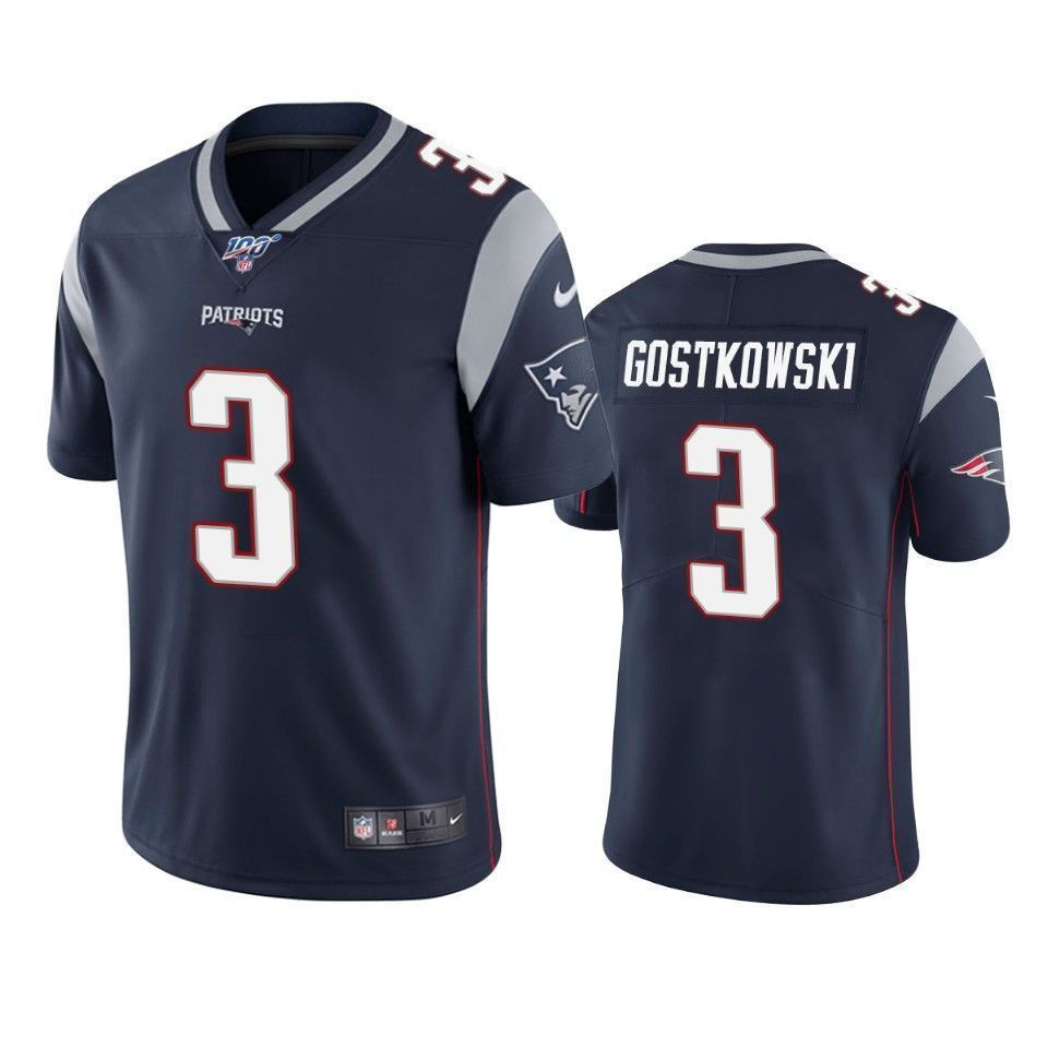 New England Patriots Stephen Gostkowski Navy 100Th Season Vapor Limited 3D Jersey