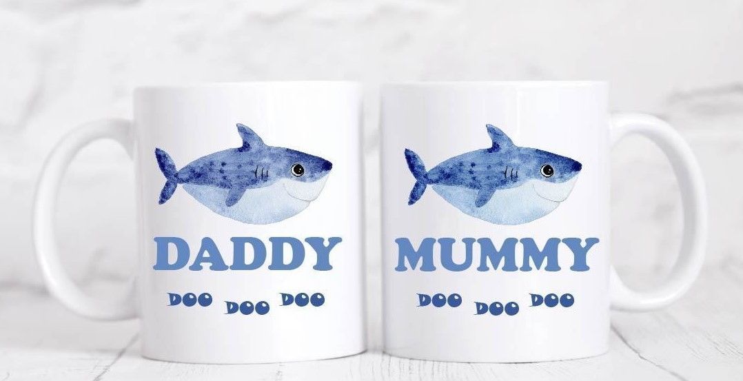 Baby Shark Mug-Daddy Shark-Mummy Shark – Matching Mugs