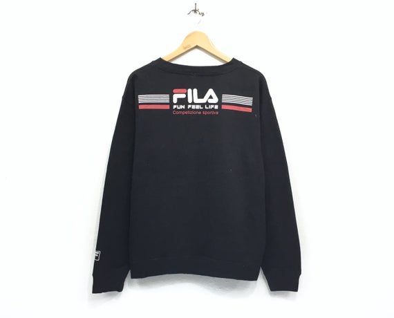 Fila Crewneck Shirt Big Print Spell Out Logo Biela Italia Fashion Style Streetwear Hip Hop Urban Fashion Shirt